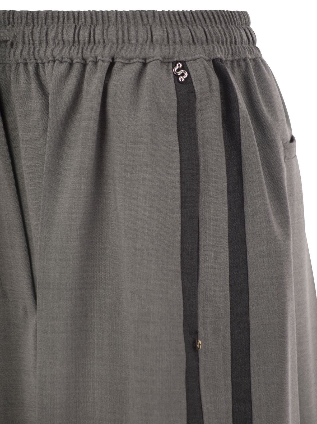 Sportmax Women Spxaceri - Pure Virgin Wool Drawstring Trousers