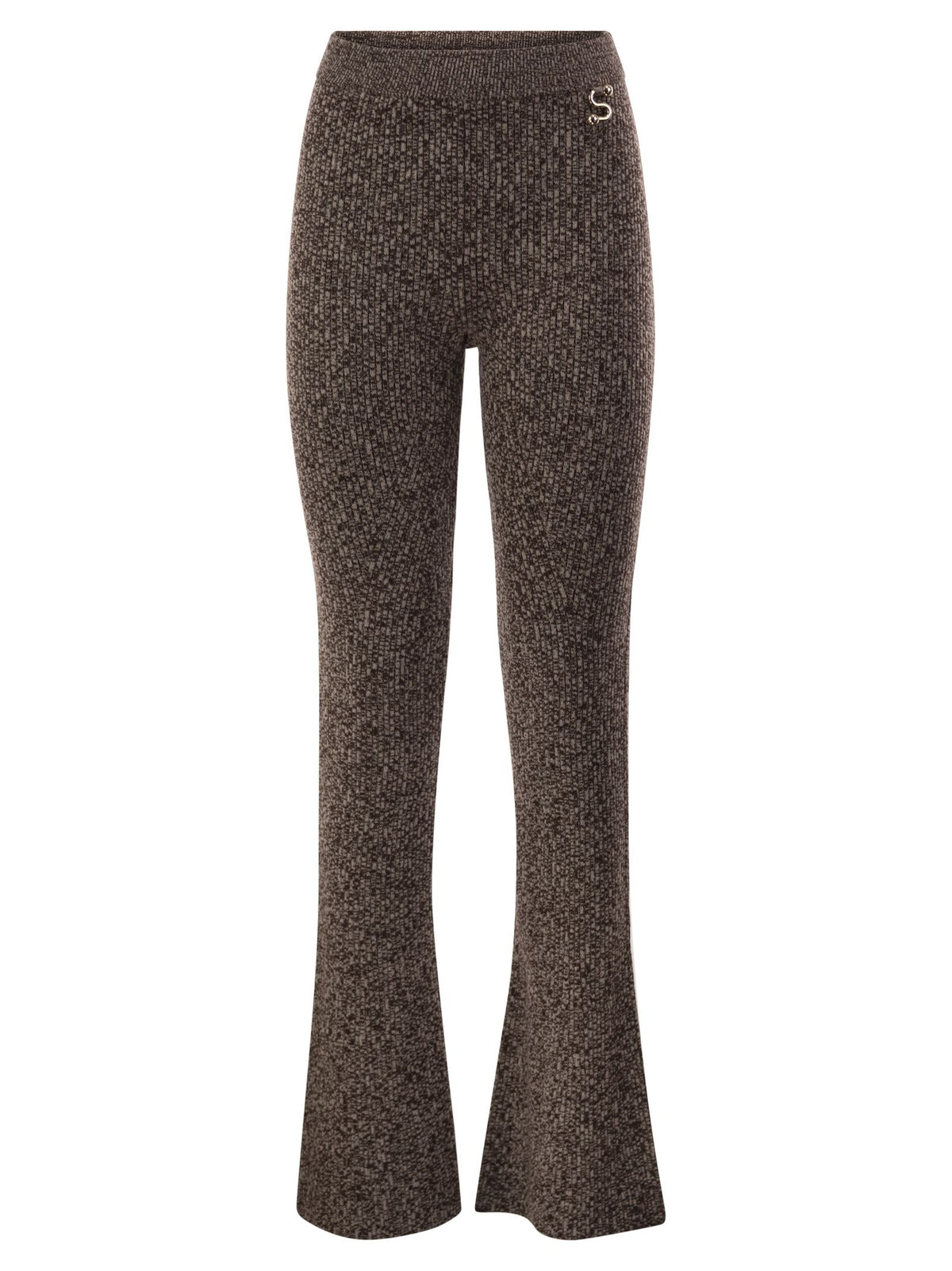 Sportmax Women Spxvelo - Virgin Wool Knitted Flare Trousers