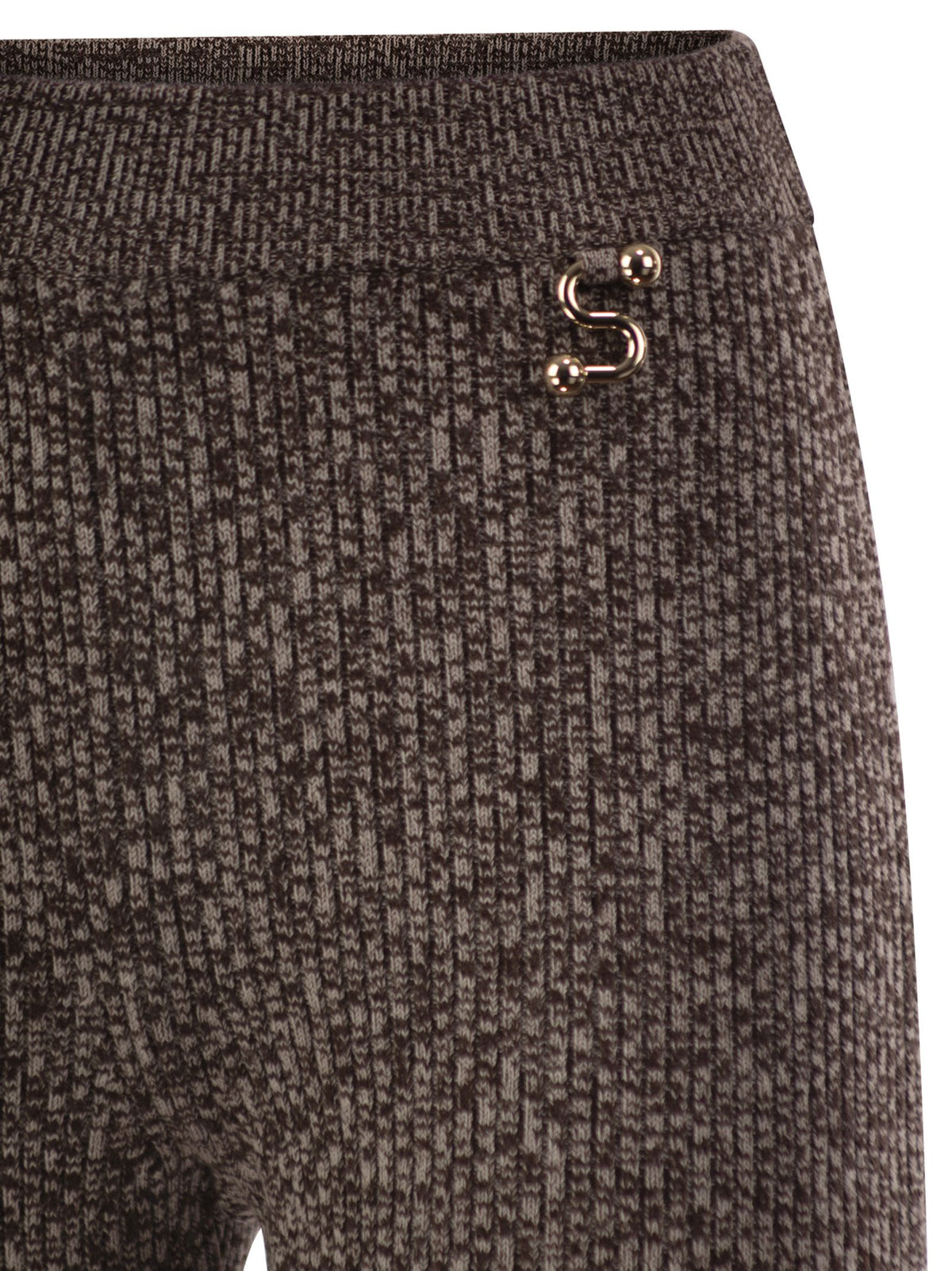 Sportmax Women Spxvelo - Virgin Wool Knitted Flare Trousers