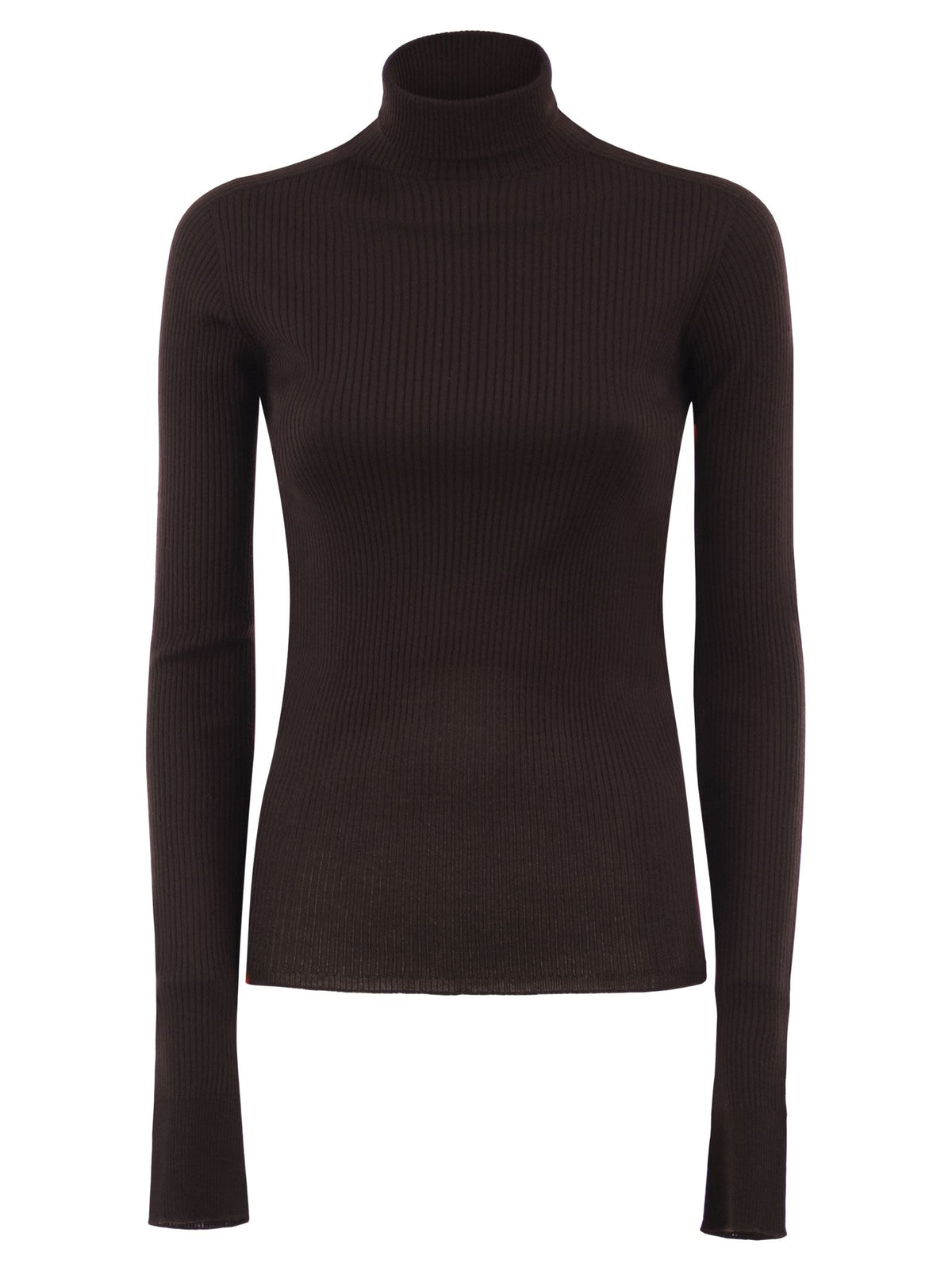 SPORTMAX Sportmax Women Spxcentro - Ribbed Virgin Wool Turtleneck Jumper
