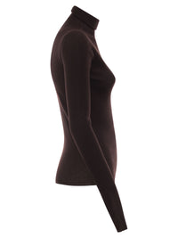 SPORTMAX Sportmax Women Spxcentro - Ribbed Virgin Wool Turtleneck Jumper