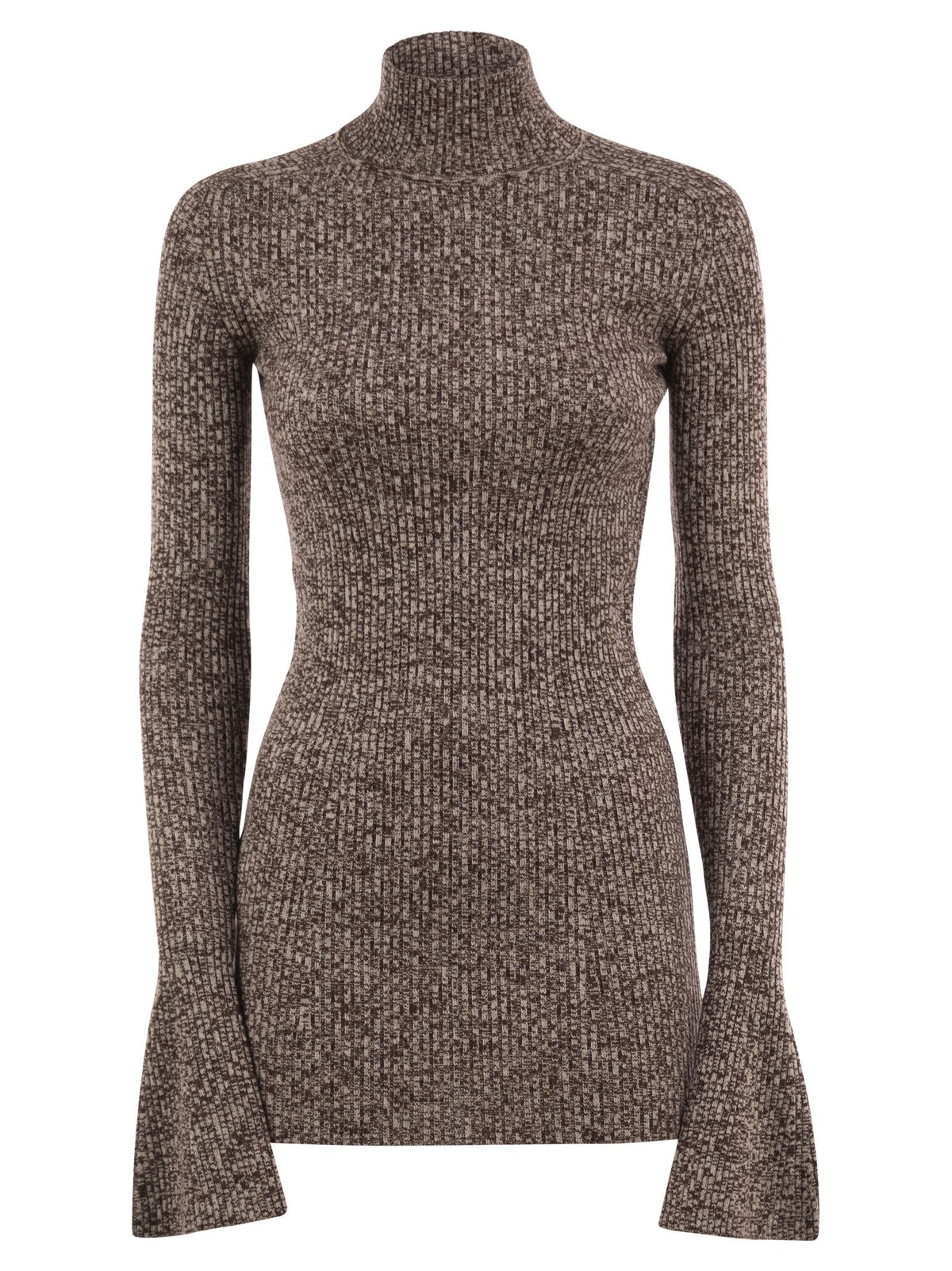 SPORTMAX Sportmax Women Spxbouquet - Mélange Virgin Wool Ribbed Turtleneck Jumper