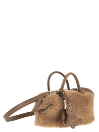 Max Mara Women Mxateddyholdals - Teddy Holdall Small Bag In Camel Hair And Silk