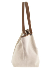 Weekend Maxmara Women Wkagetto - Canvas Shopper Bag With Leather Trims