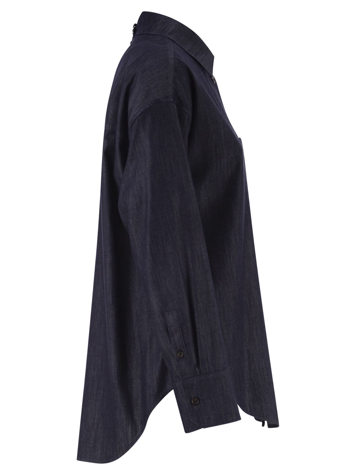 S Max Mara Women Stmnora - Lightweight Denim Shirt With Jewelled Detail