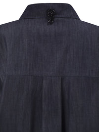 S Max Mara Women Stmnora - Lightweight Denim Shirt With Jewelled Detail