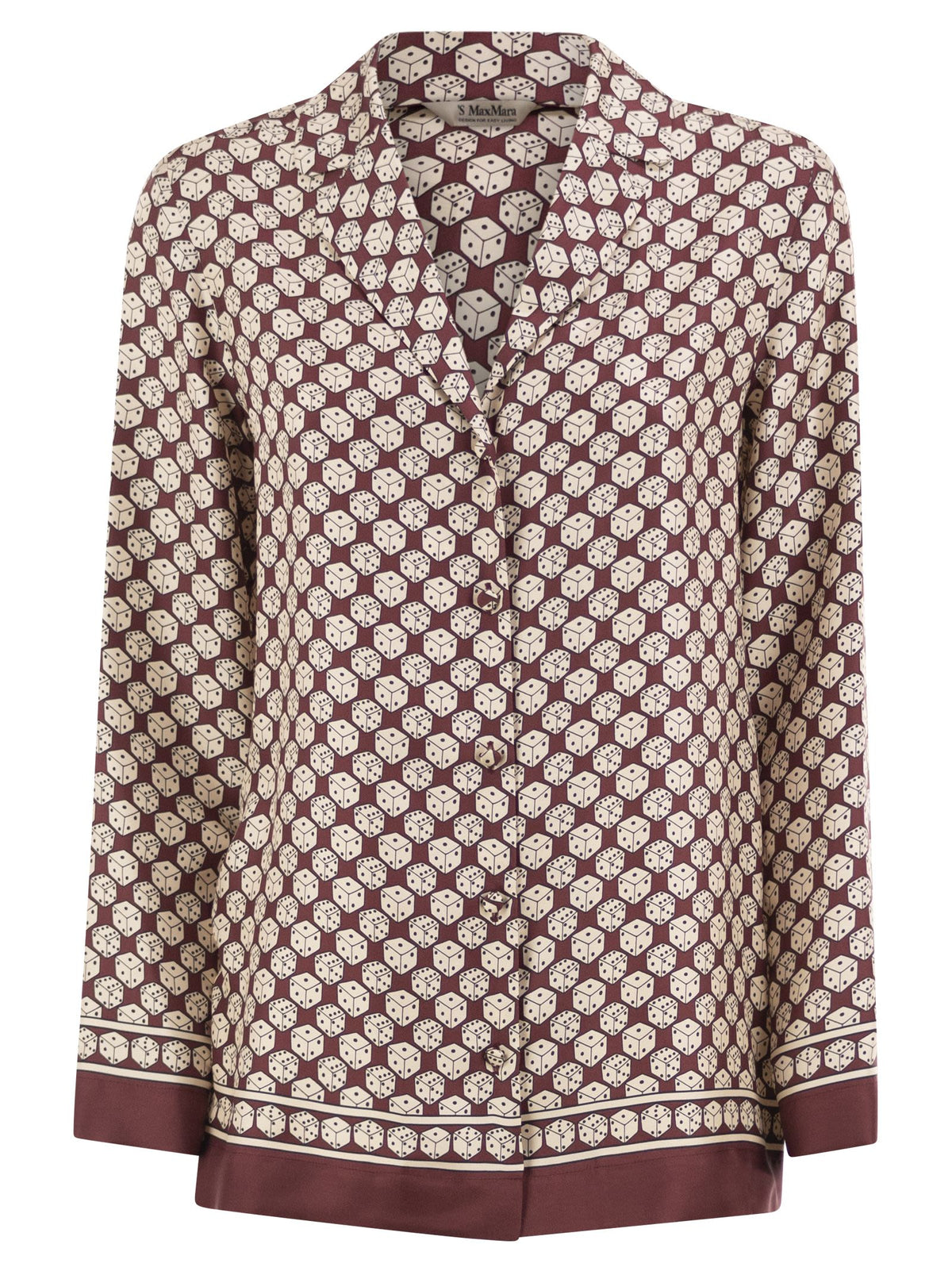 S Max Mara Women Stmmambo - Pure Silk Printed Shirt