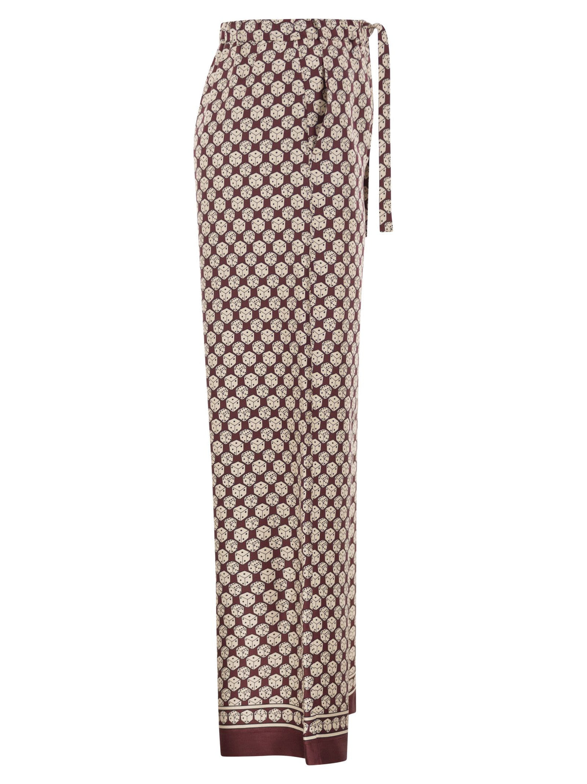 S Max Mara Women Stmamelia - Printed Silk Twill Wide-Leg Trousers