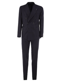Tagliatore Men Virgin Wool And Cashmere Stretch Double-Breasted Suit