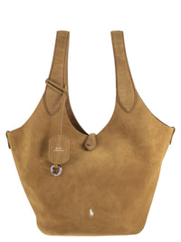 Polo Ralph Lauren Women Suede Leather Tote Bag