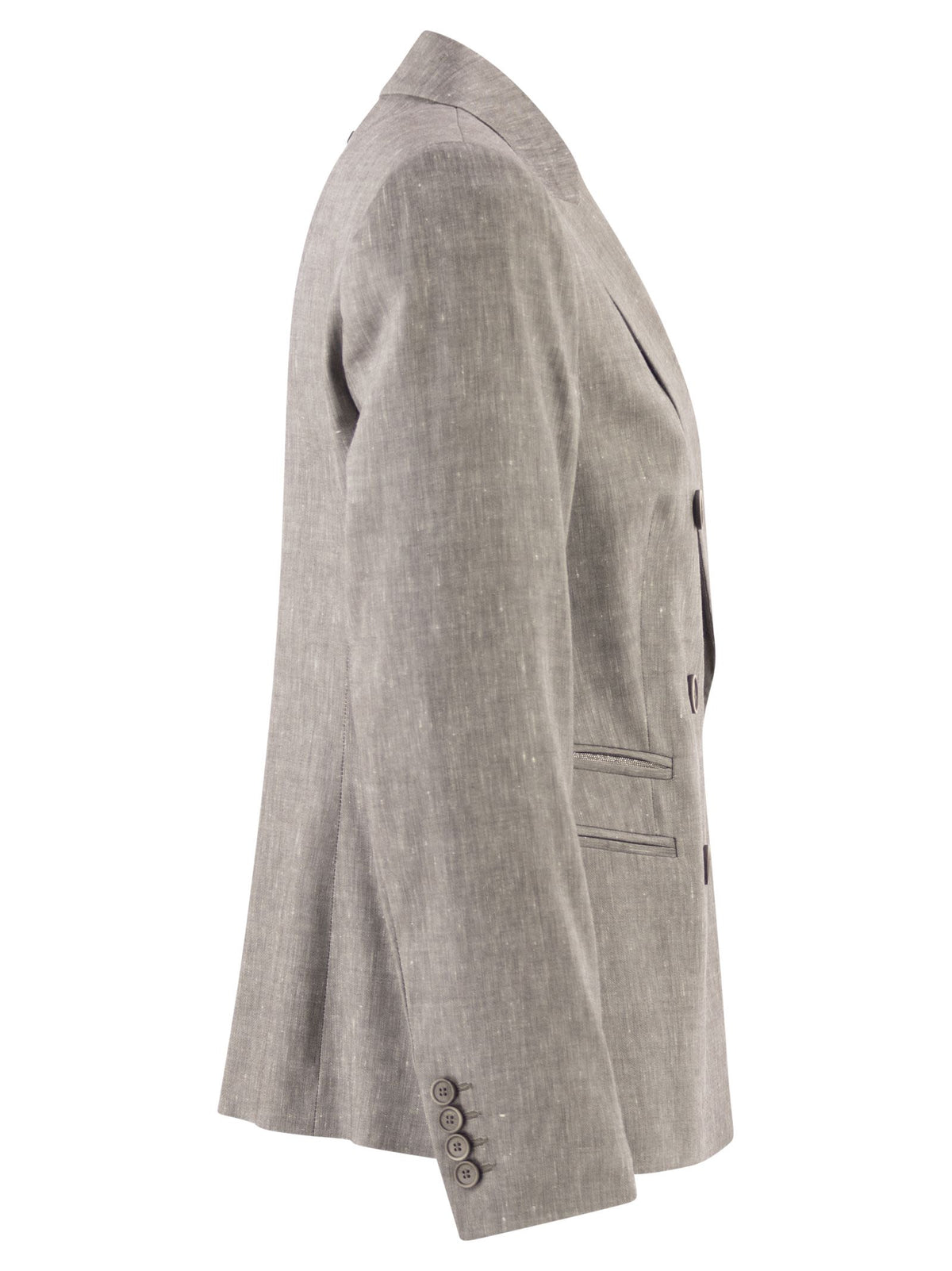 PESERICO Peserico Women Double-Breasted Blazer In Linen And Wool Blend