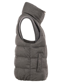 Peserico Women Padded Gilet With High Neck And Lurex Knit Details