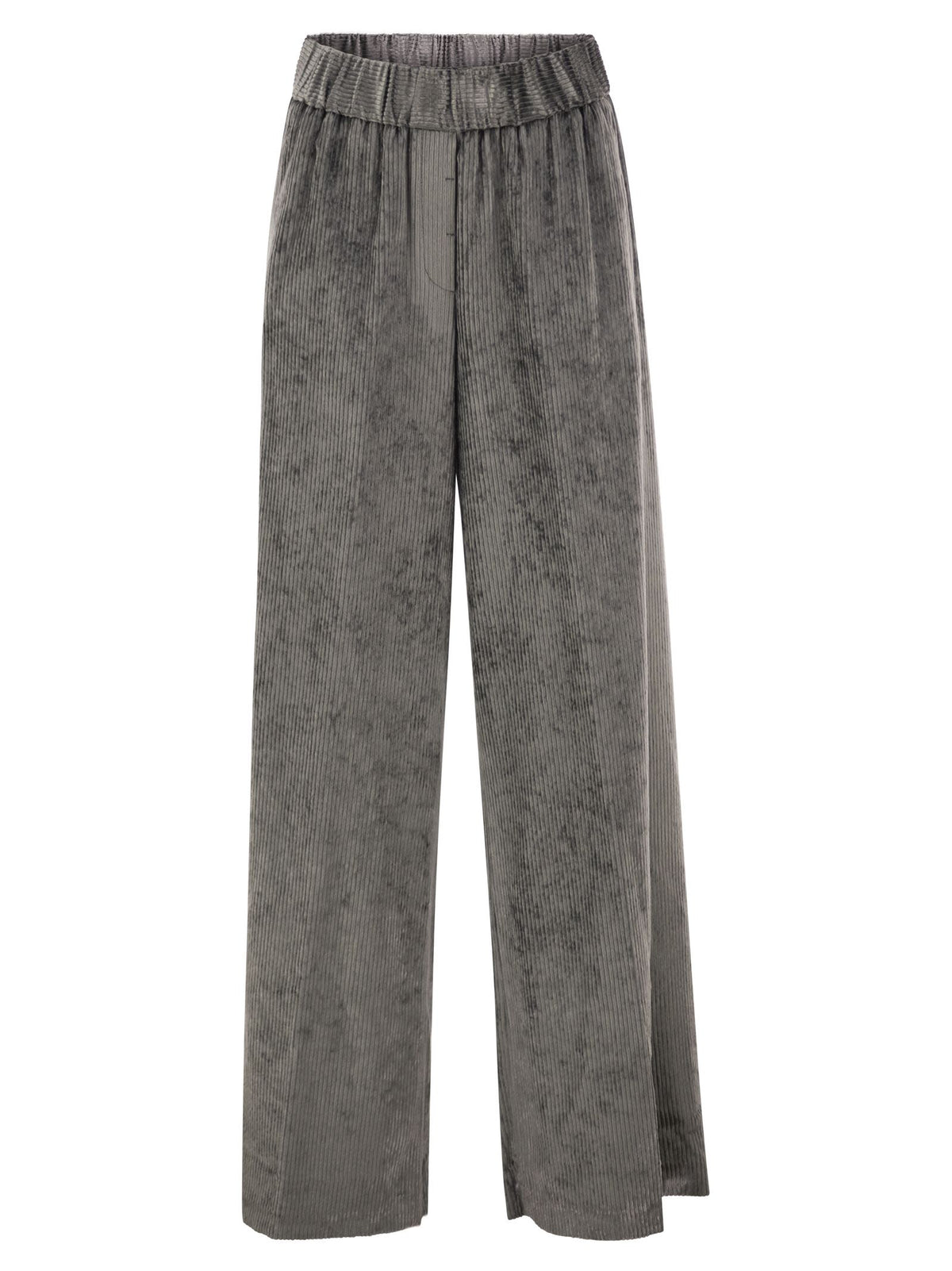 Peserico Women Wide-Leg Corded Velvet Trousers