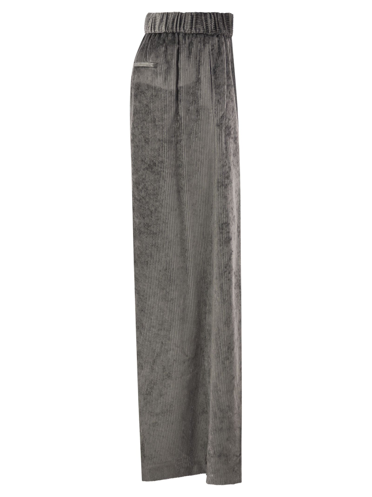 Peserico Women Wide-Leg Corded Velvet Trousers