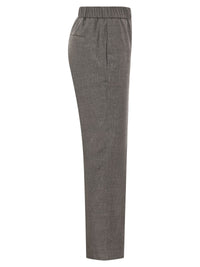 Peserico Women Virgin Wool And Cashmere Tapered Trousers With Elasticated Waistband