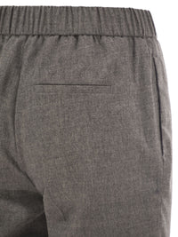 Peserico Women Virgin Wool And Cashmere Tapered Trousers With Elasticated Waistband