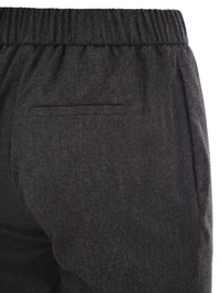 Peserico Women Virgin Wool And Cashmere Tapered Trousers With Elasticated Waistband