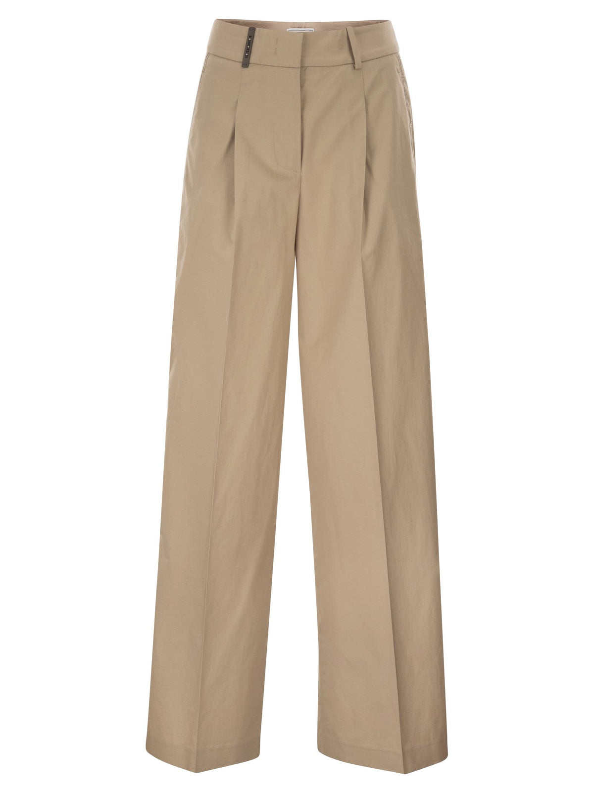 Peserico Women Tailored Trousers In Stretch Cotton With Pleats