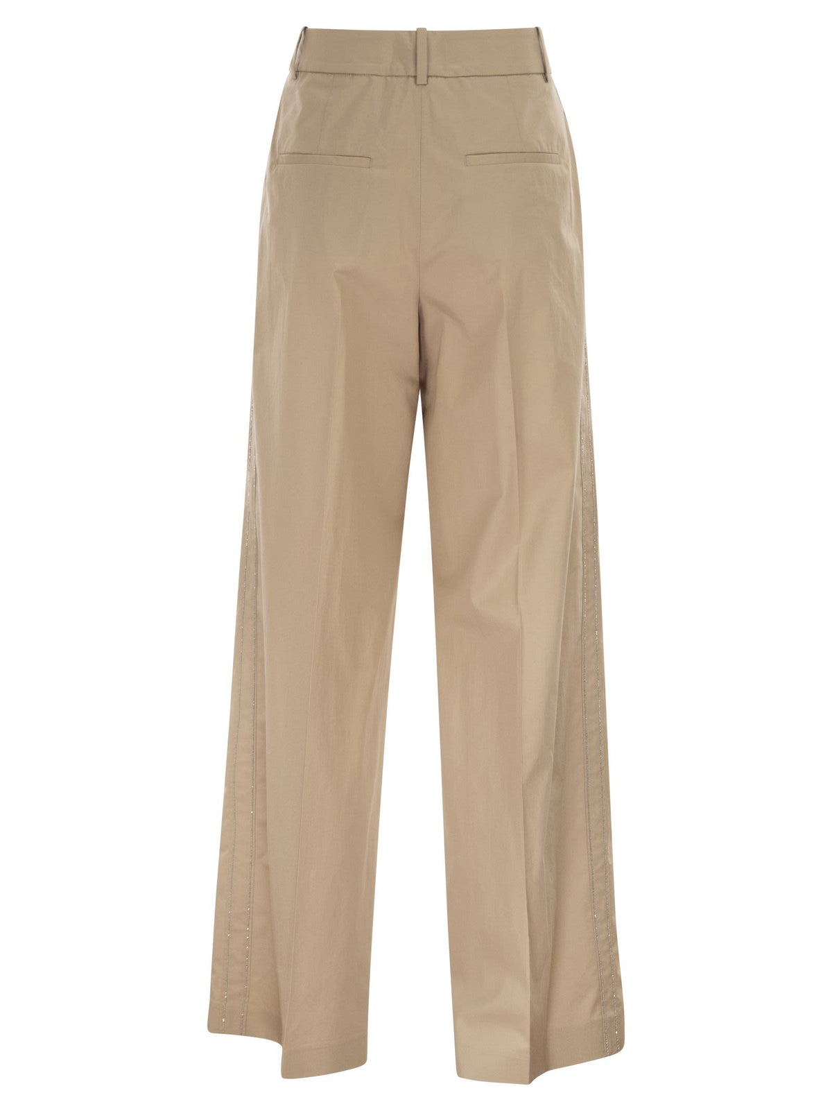 Peserico Women Tailored Trousers In Stretch Cotton With Pleats