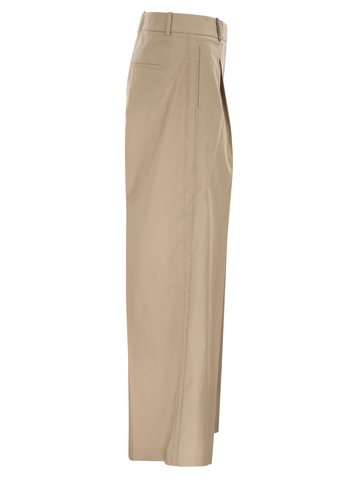 Peserico Women Tailored Trousers In Stretch Cotton With Pleats