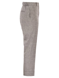 Peserico Women Wool Blend Flannel Trousers