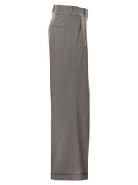 Peserico Women Tailored Virgin Wool Stretch Trousers With Front Pleats