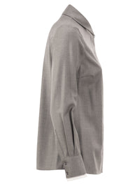 PESERICO Peserico Women Stretch Virgin Wool And Viscose Shirt With Shimmering Cuff Detail