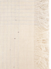 Peserico Women Virgin Wool Scarf With Check Pattern, Sequins And Lurex Details