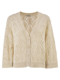 Peserico Women Cotton Cord Cardigan With Sequins
