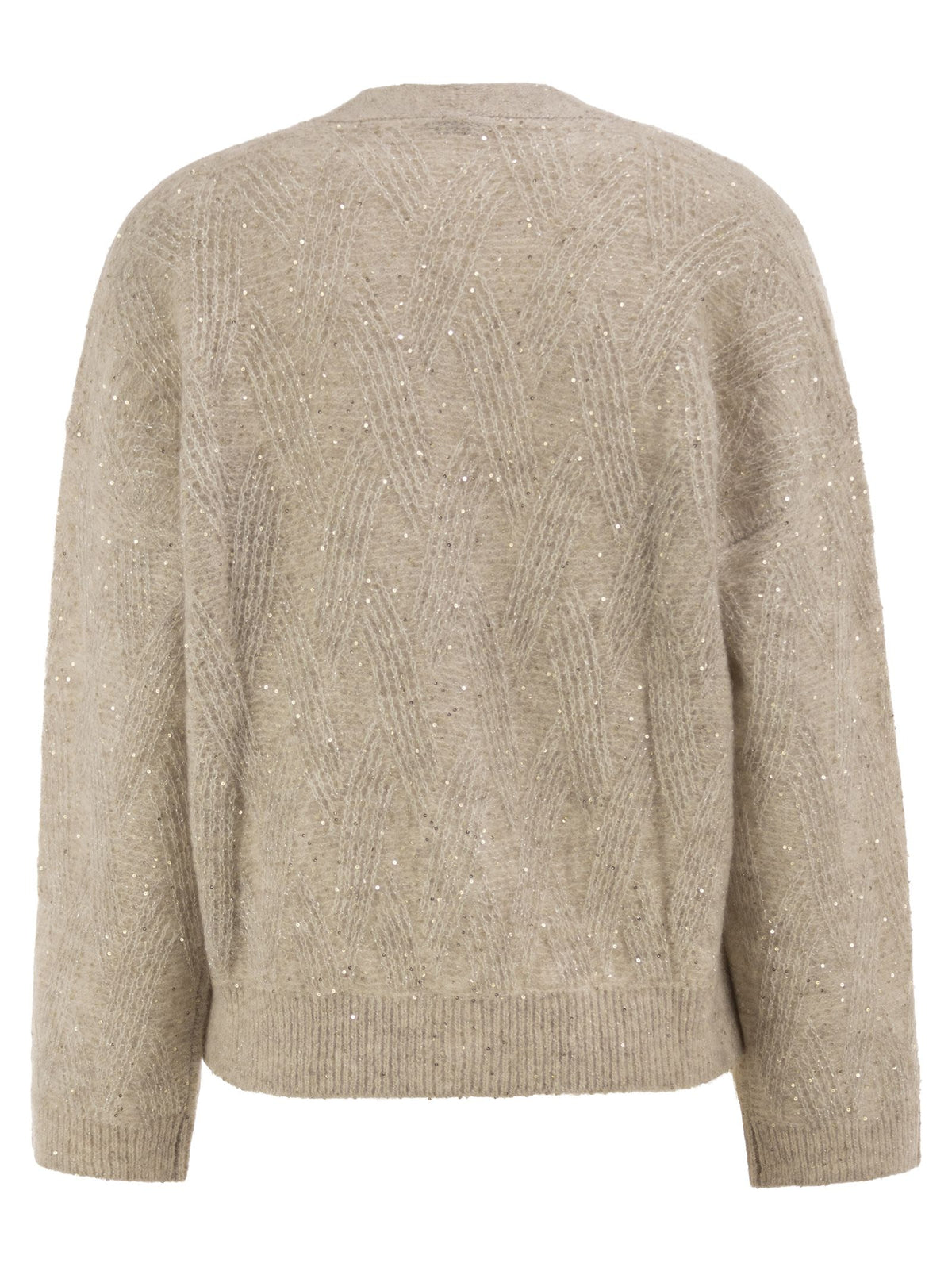 Peserico Women V-Neck Knitted Cardigan With Sequins