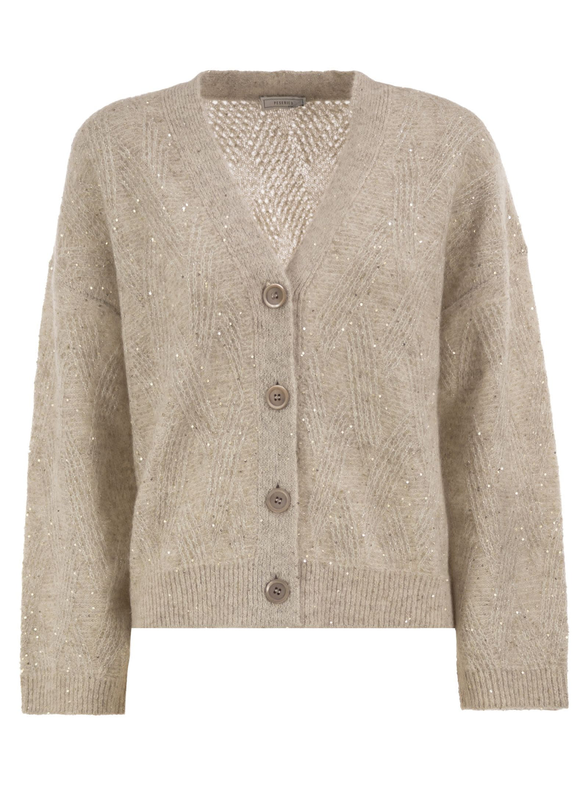 Peserico Women V-Neck Knitted Cardigan With Sequins