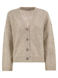 Peserico Women V-Neck Knitted Cardigan With Sequins