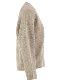 Peserico Women V-Neck Knitted Cardigan With Sequins
