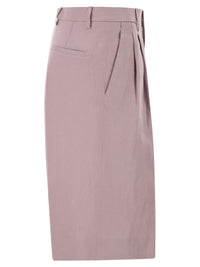 Tagliatore Women Tailored Linen Bermuda Shorts