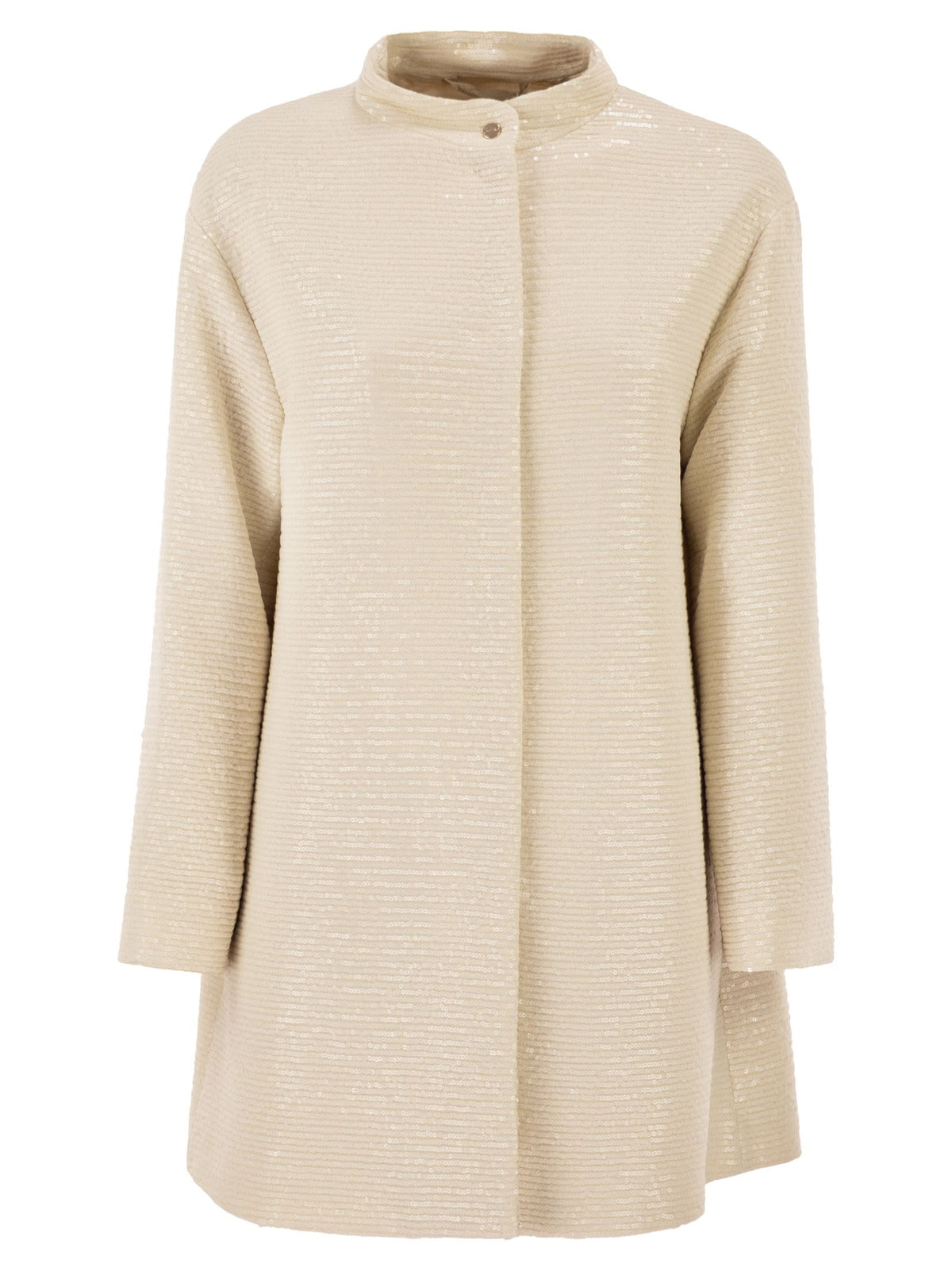 Herno Women Overcoat With All-Over Sequins