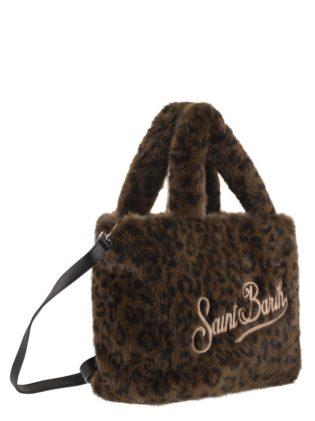 Mc2 Saint Barth Women Colette - Leopard-Print Faux Fur Bag