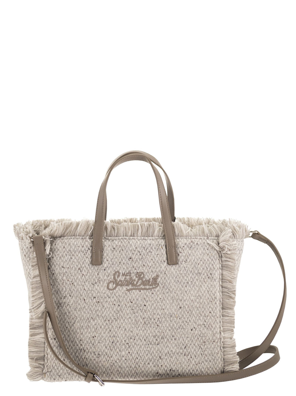 Mc2 Saint Barth Women Colette - Wool-Blend Bag With Fringed Edges