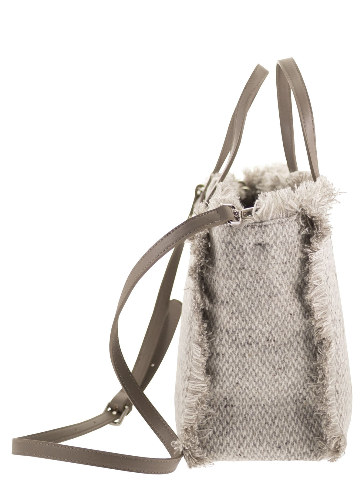 Mc2 Saint Barth Women Colette - Wool-Blend Bag With Fringed Edges