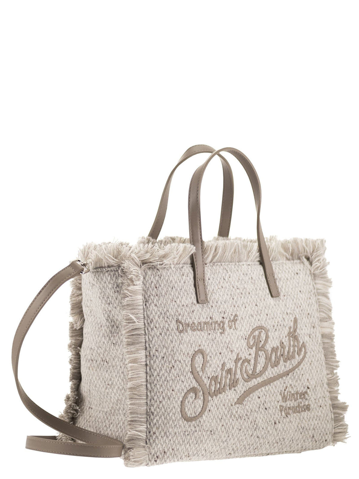 Mc2 Saint Barth Women Colette - Wool-Blend Bag With Fringed Edges