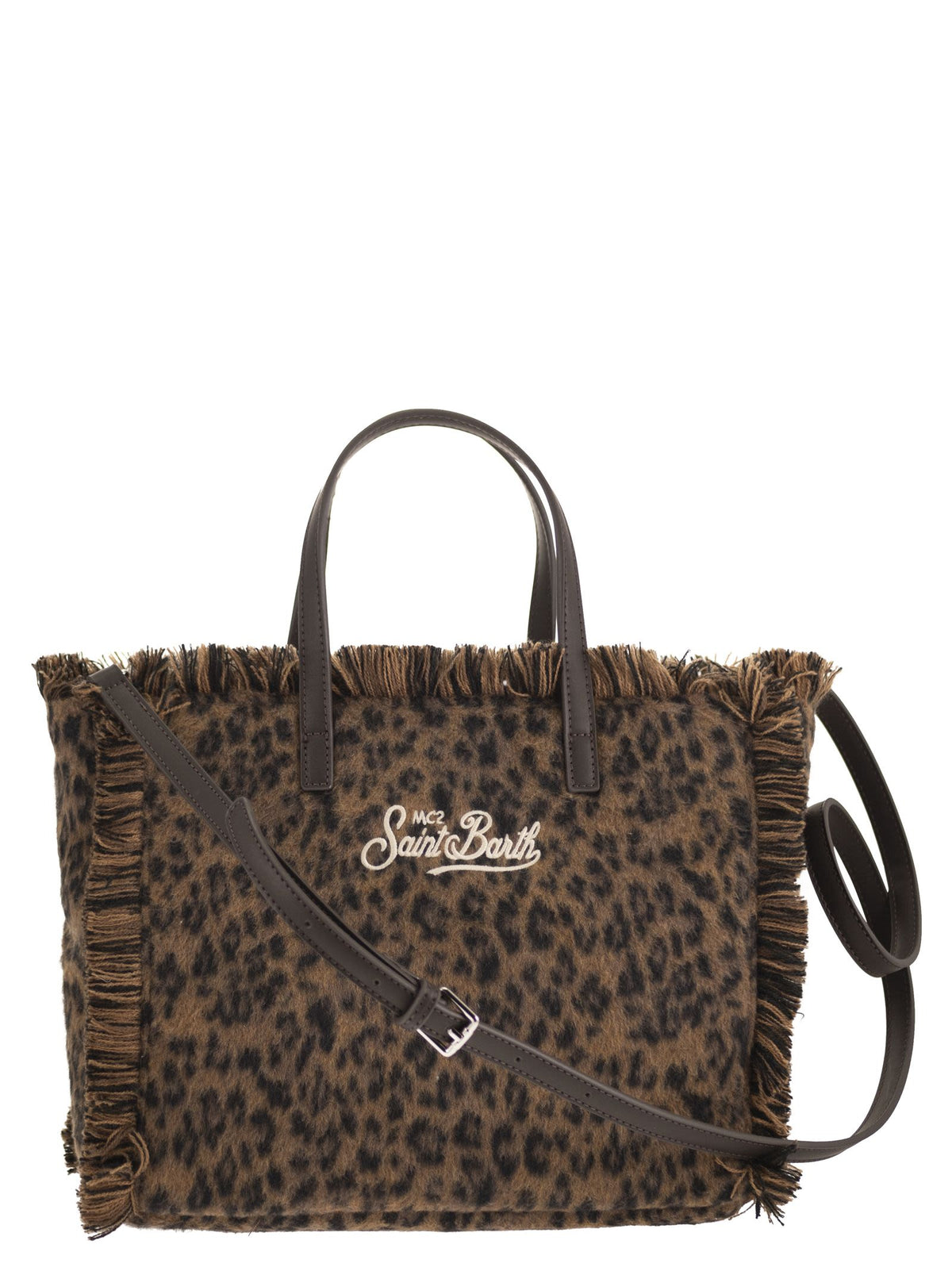 Mc2 Saint Barth Women Colette - Animal-Print Fringed Tote Bag