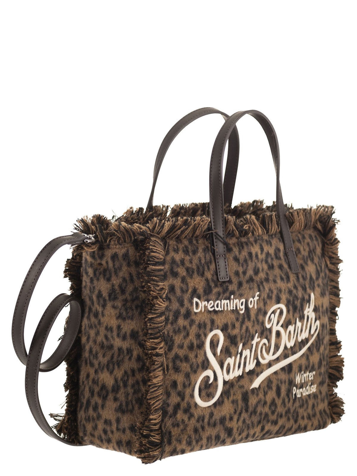 Mc2 Saint Barth Women Colette - Animal-Print Fringed Tote Bag