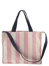 Mc2 Saint Barth Women Striped Shopping Bag With Saint Barth Logo