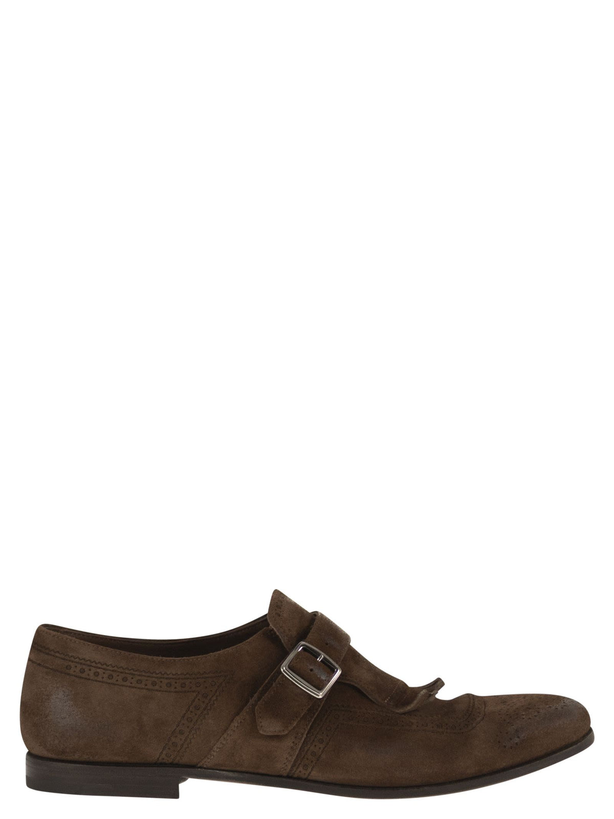 Church's Men Shanghai - Suede Monk Strap With Fringe Detail