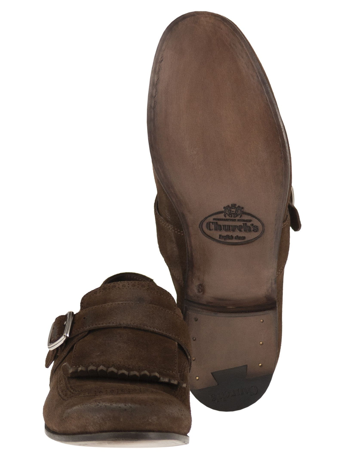 Church's Men Shanghai - Suede Monk Strap With Fringe Detail