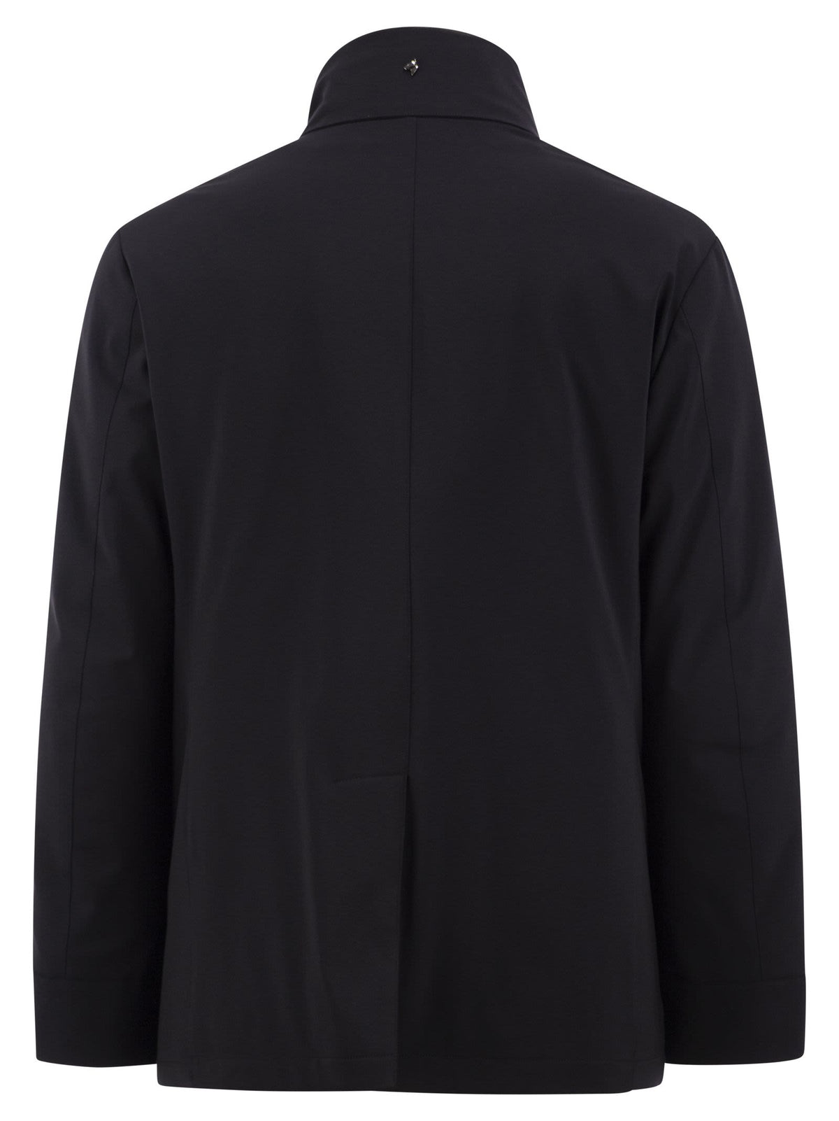 Montecore Men Double-Breasted Technical Fabric Jacket With Detachable Inner Bib