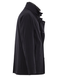 Montecore Men Double-Breasted Technical Fabric Jacket With Detachable Inner Bib