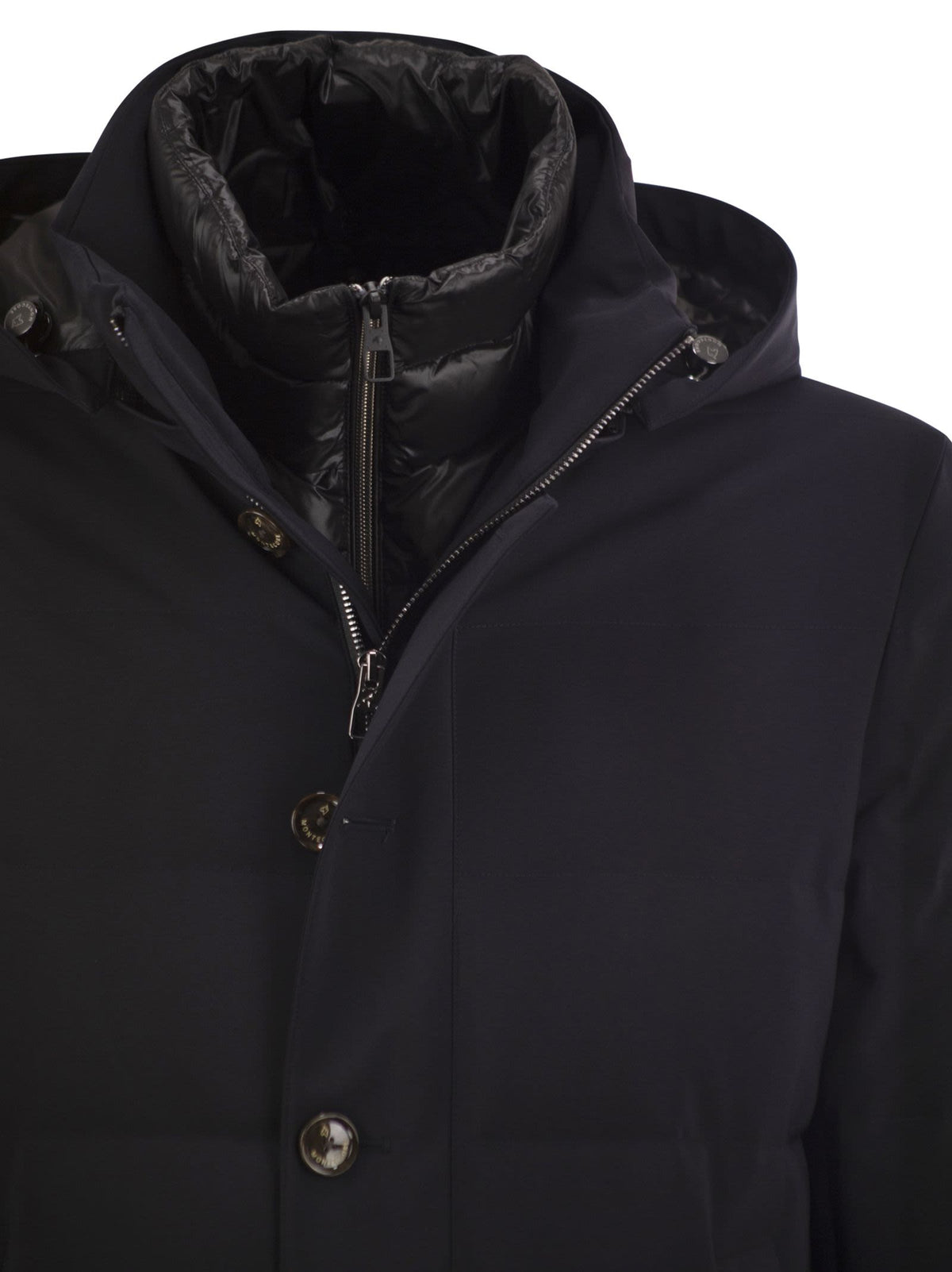 Montecore Men Hooded Down Jacket With Detachable Inner Bib