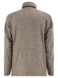 Herno Men Virgin Wool Field Jacket With Concealed Hood
