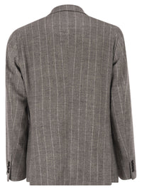 Tagliatore Men Double-Breasted Jacket In Alpaca And Linen
