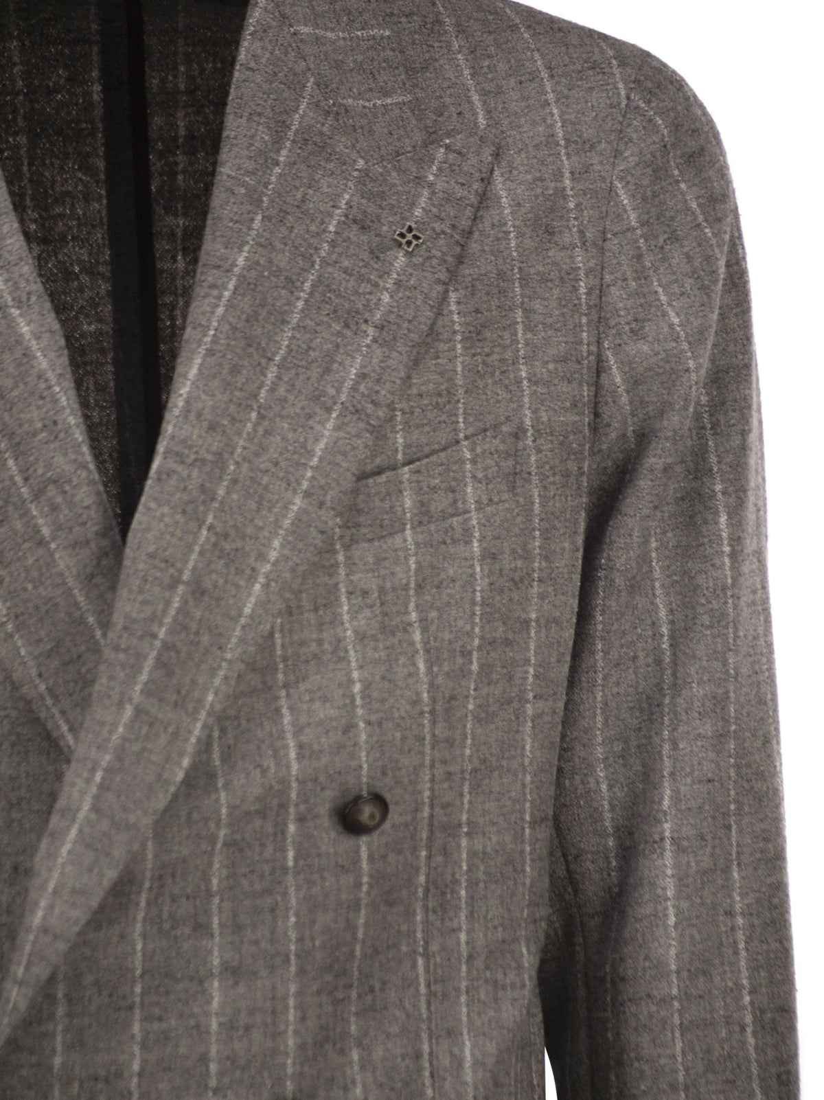 Tagliatore Men Double-Breasted Jacket In Alpaca And Linen